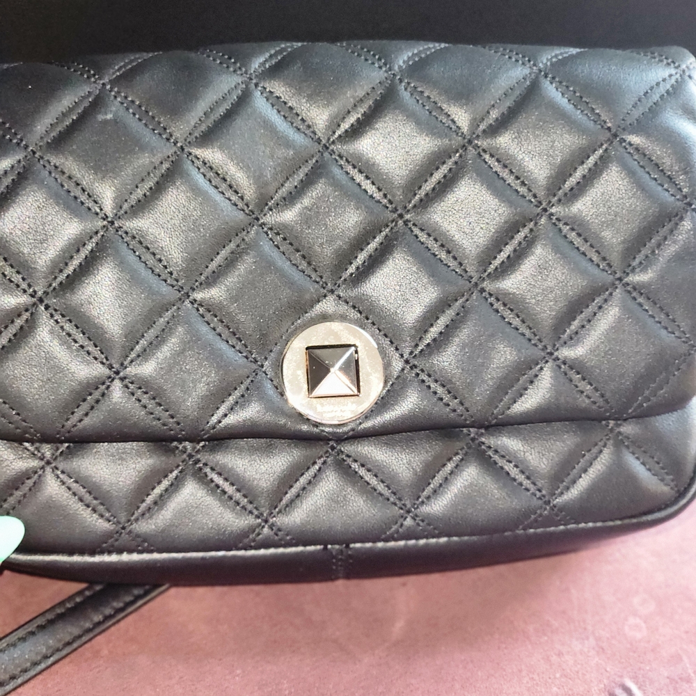 Black Quilted Leather Shoulder Bag